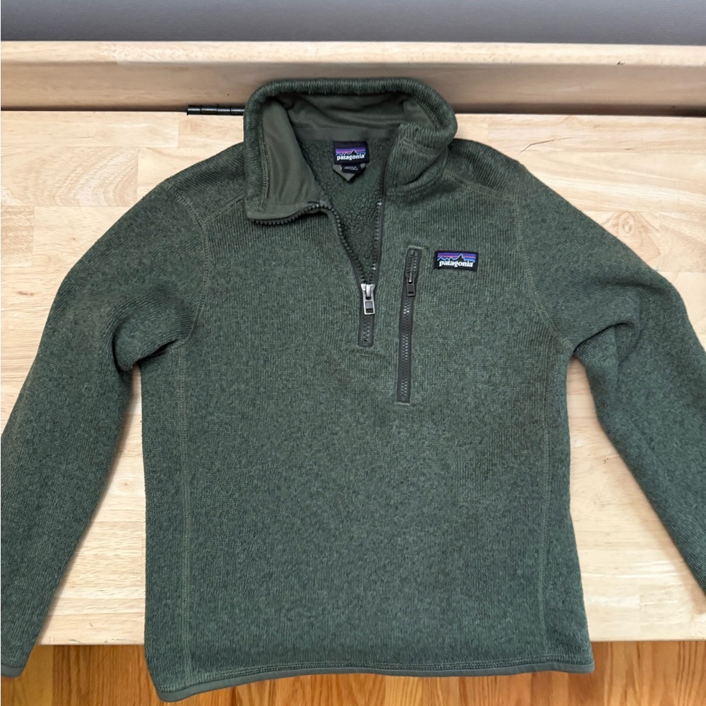 Patagonia Green Quarter-Zip Sweater